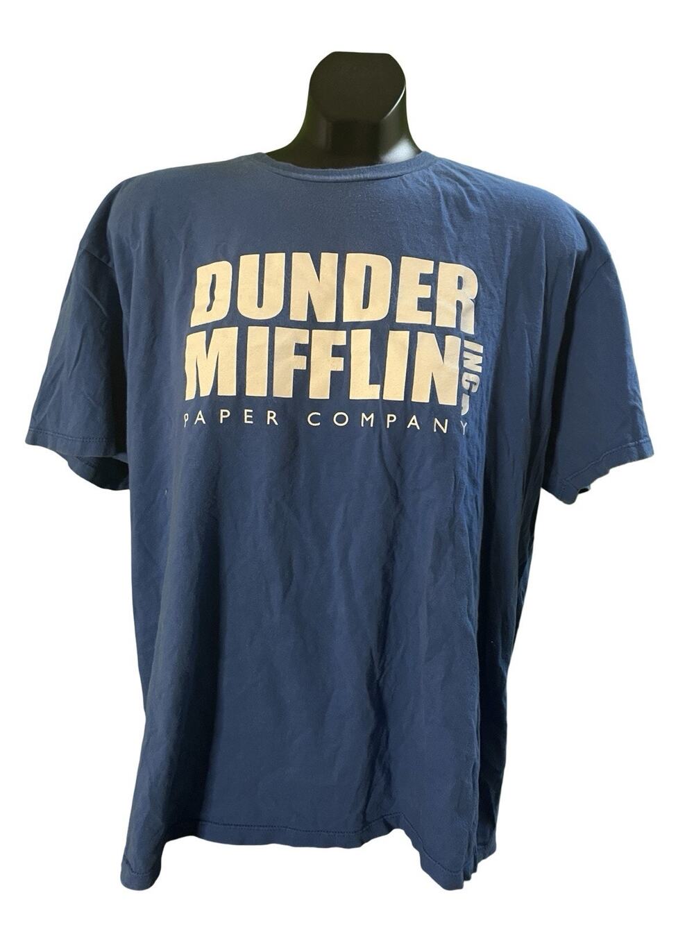 Dunder Mifflin Inc. Paper Company T-Shirt XL Blue The Office TV Show Graphic Tee